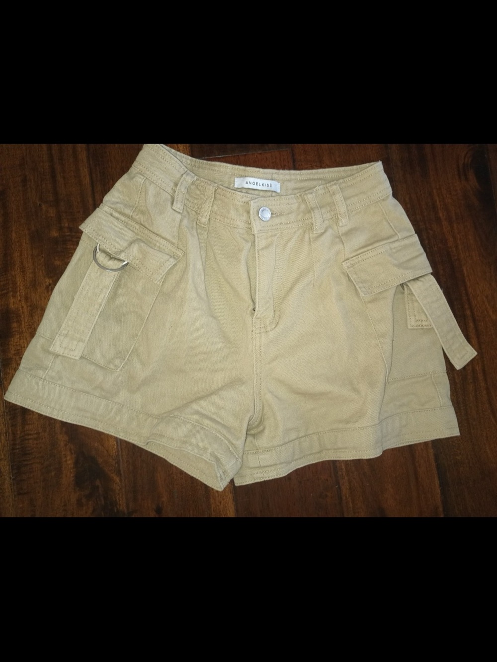 Angel Kiss Khaki Utility Cargo Shorts XS 0-2